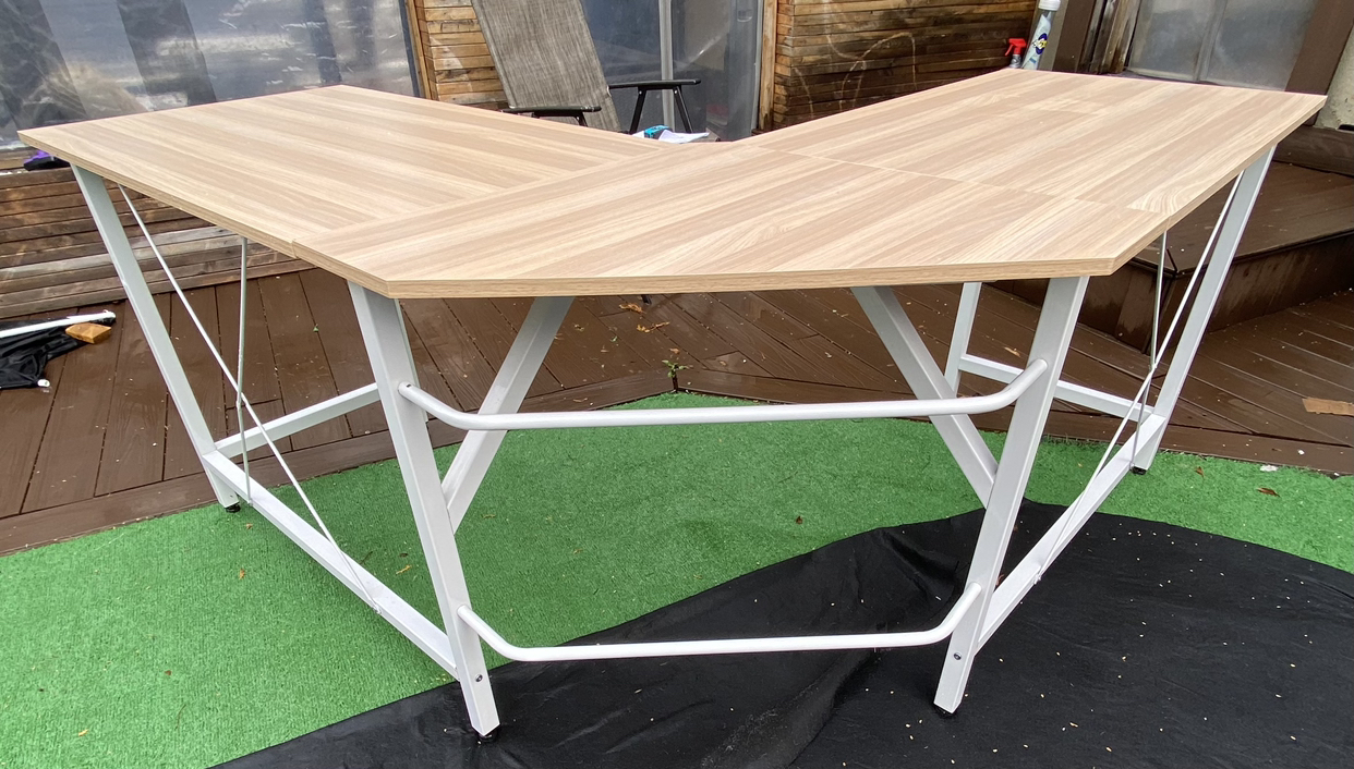 Large L-Shaped Desk 59 x 59 inches Corner Table Computer Desk - photo 5