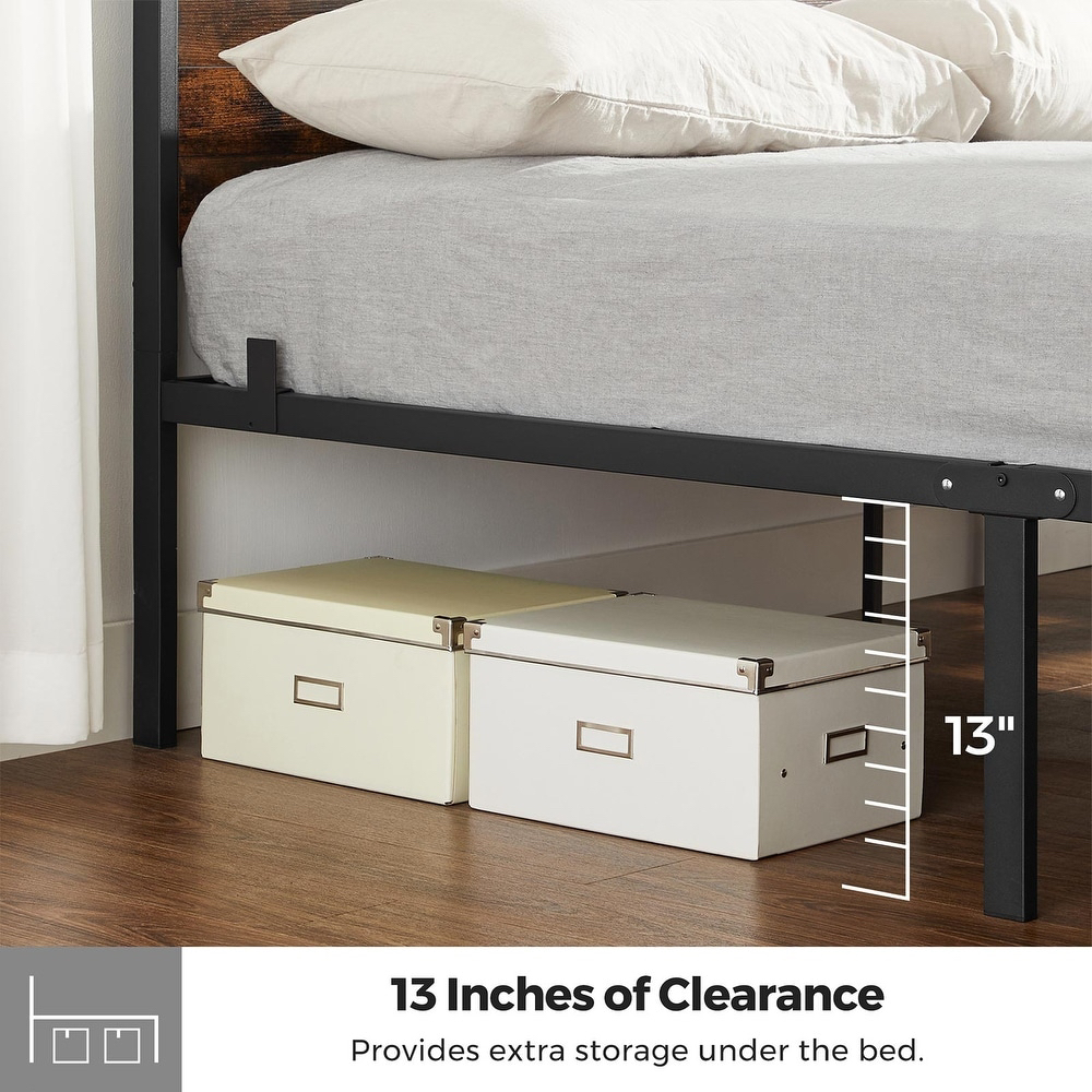 Metal bed frame with mattress - photo 5