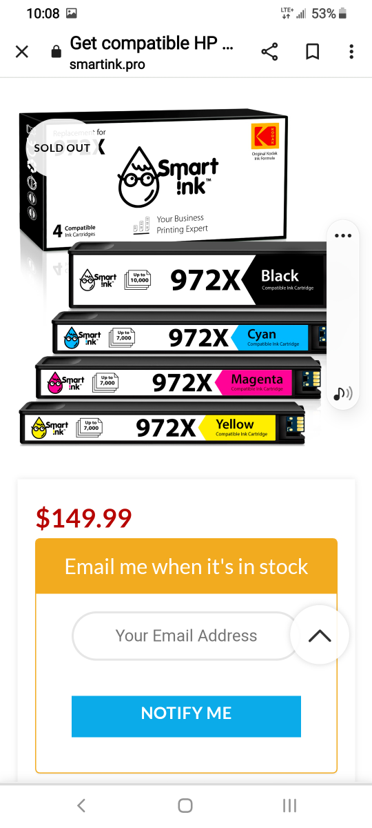 smart ink for printer 972X - photo 2