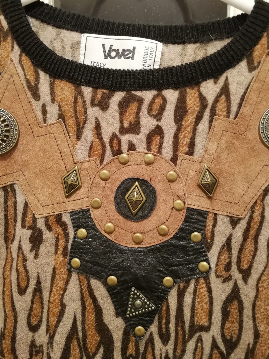 🇮🇹 Italian Leopard print wool sweater S-M image indicator(3)