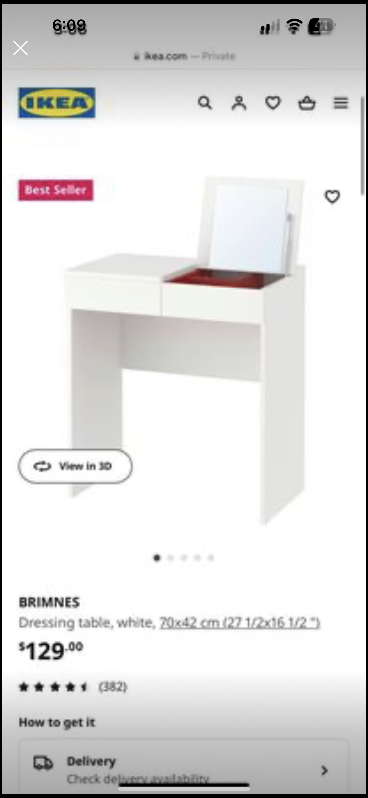 IKEA desk/ vanity