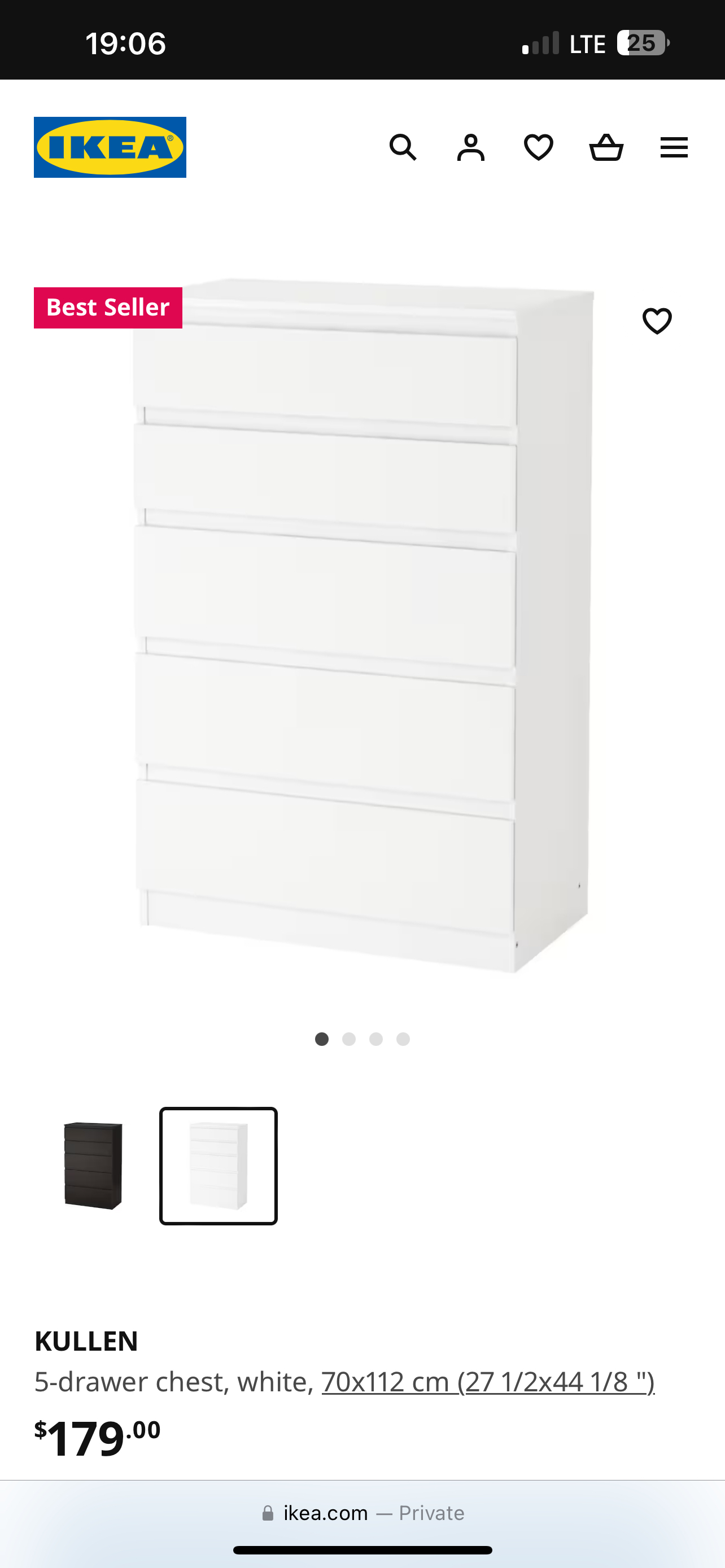 IKEA Kullen Chest of Drawers thumbnail