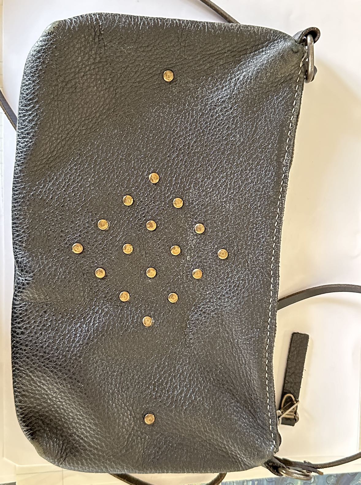 Handmade Leather Crossbody Bag - photo 2