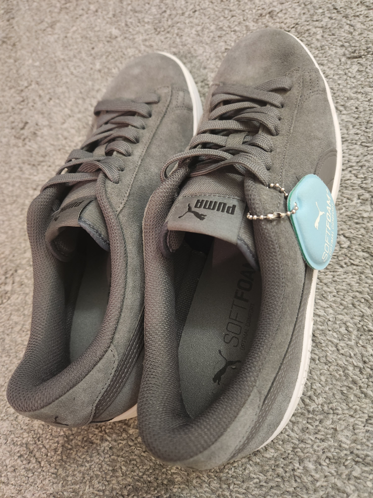 Puma V2 Grey Suede Canvas Shoes *NEW-Unworn! - Sz. 10.5 Men's - photo 2
