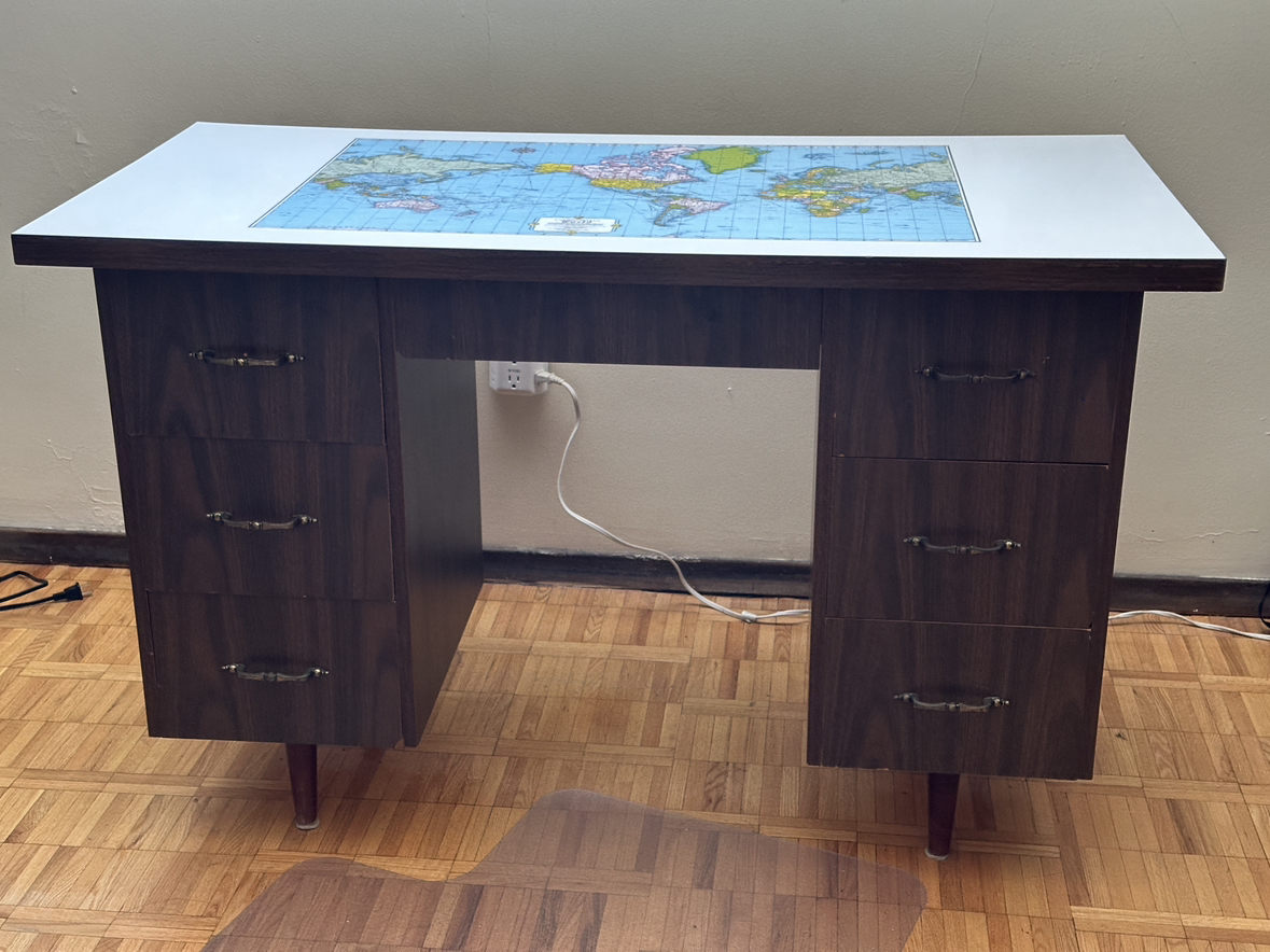 Rand McNally Vintage Desk #freecycle thumbnail