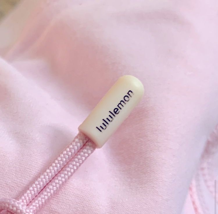 Rare Unworn Pale Pink Lululemon Tights with Reflector Stripes image indicator(2)