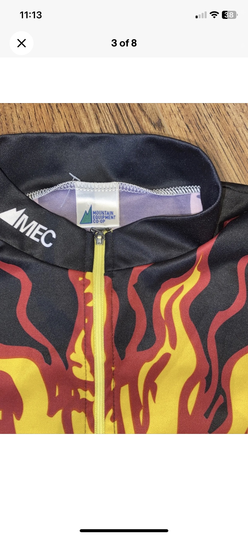 Vintage MEC Soleil Cycling Shirt Large Quarter Zip Canada image indicator(3)