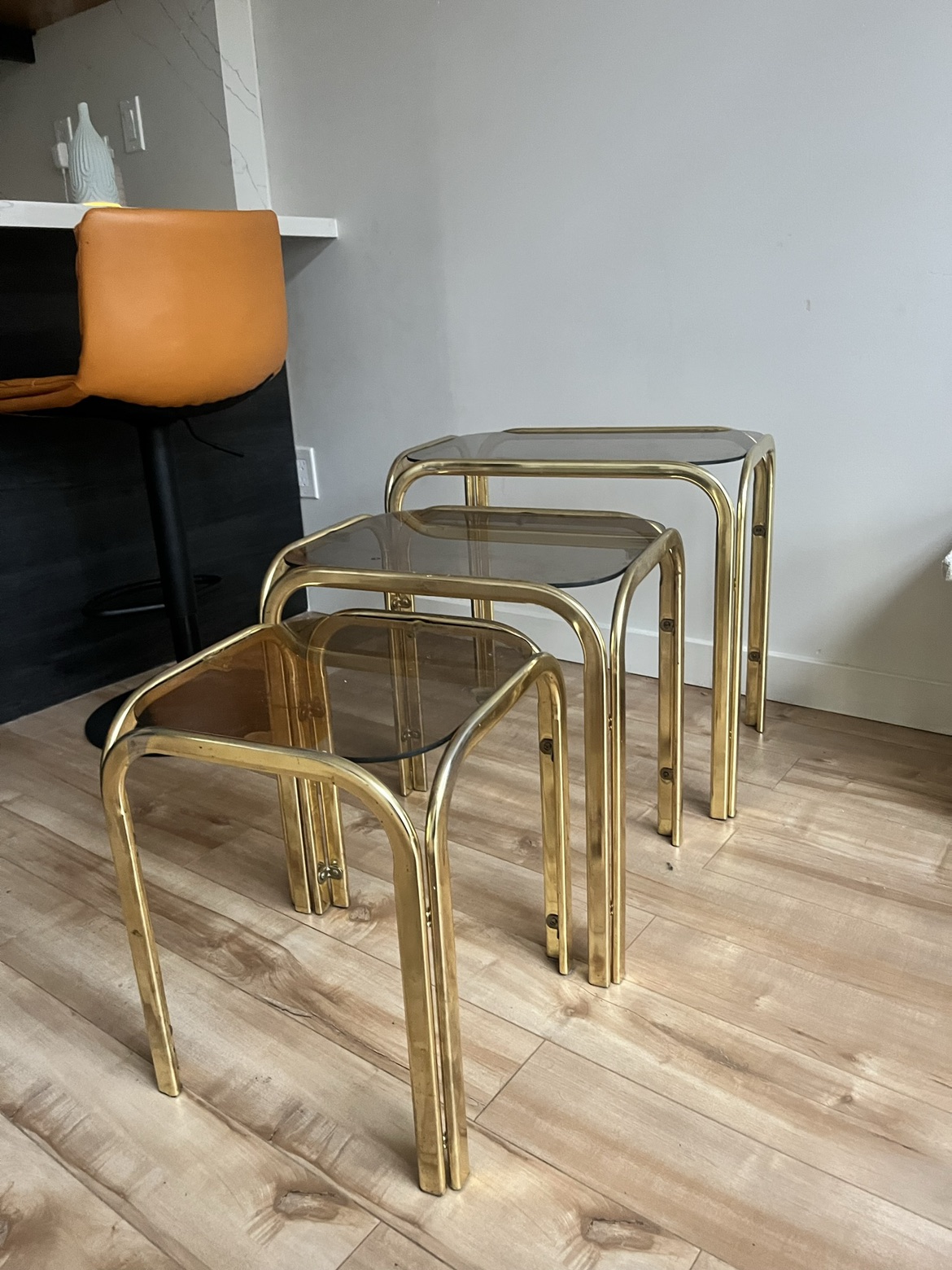 Set of 3 vintage end table - photo 3