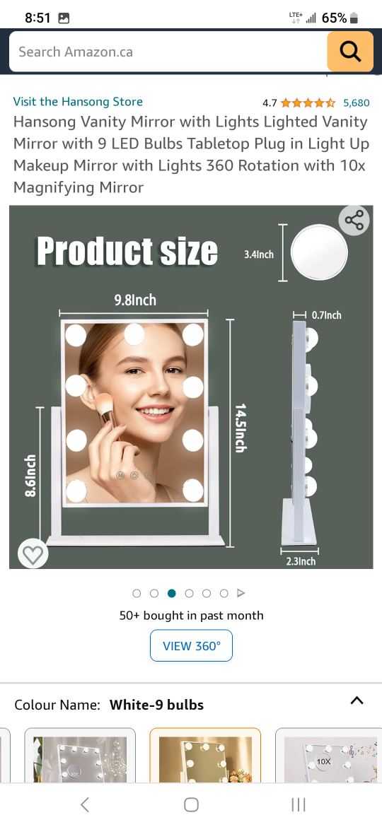 Vanity lighted mirror led dimmable - photo 5