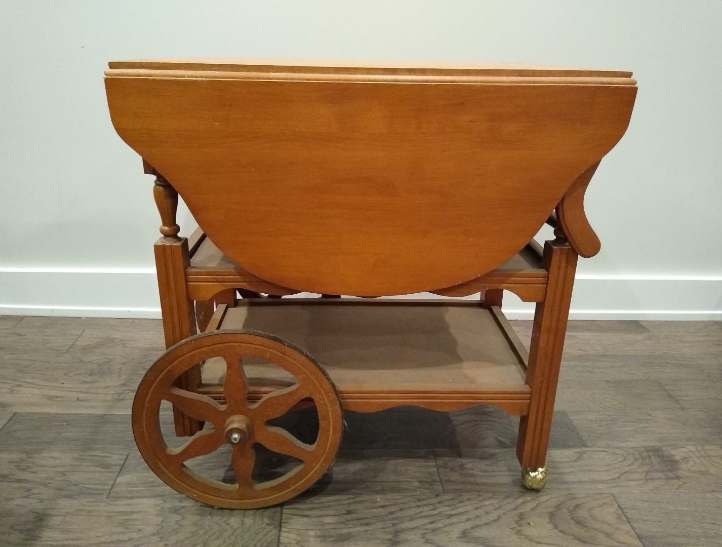 Vintage Drop Leaf Tea Cart Trolley