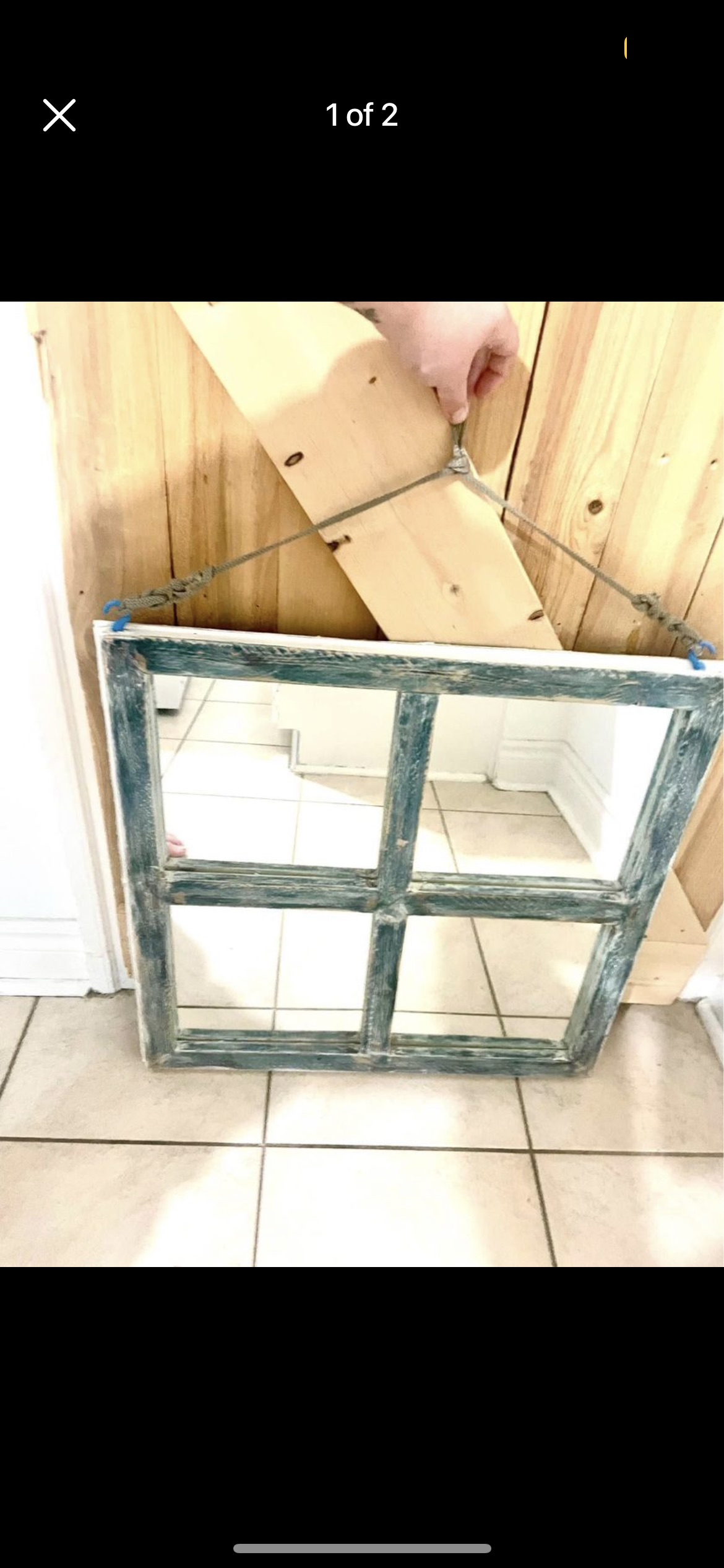 Upcycled Barn window mirror - photo 2