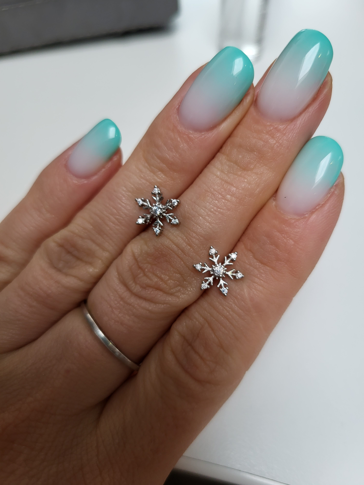 New silver earrings