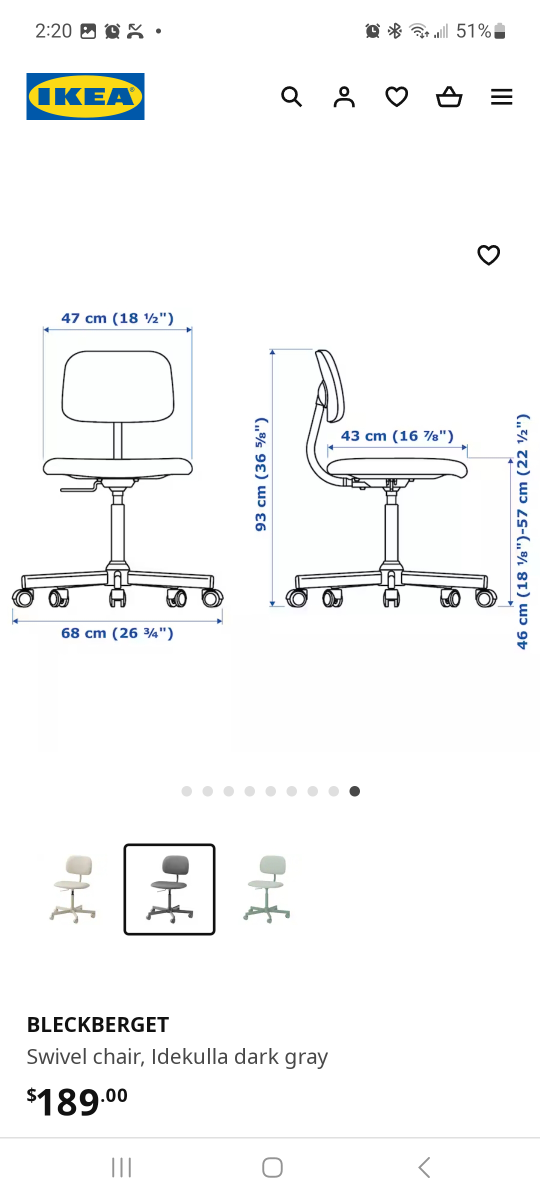 Ikea Swivel Desk Chair EUC image indicator(2)