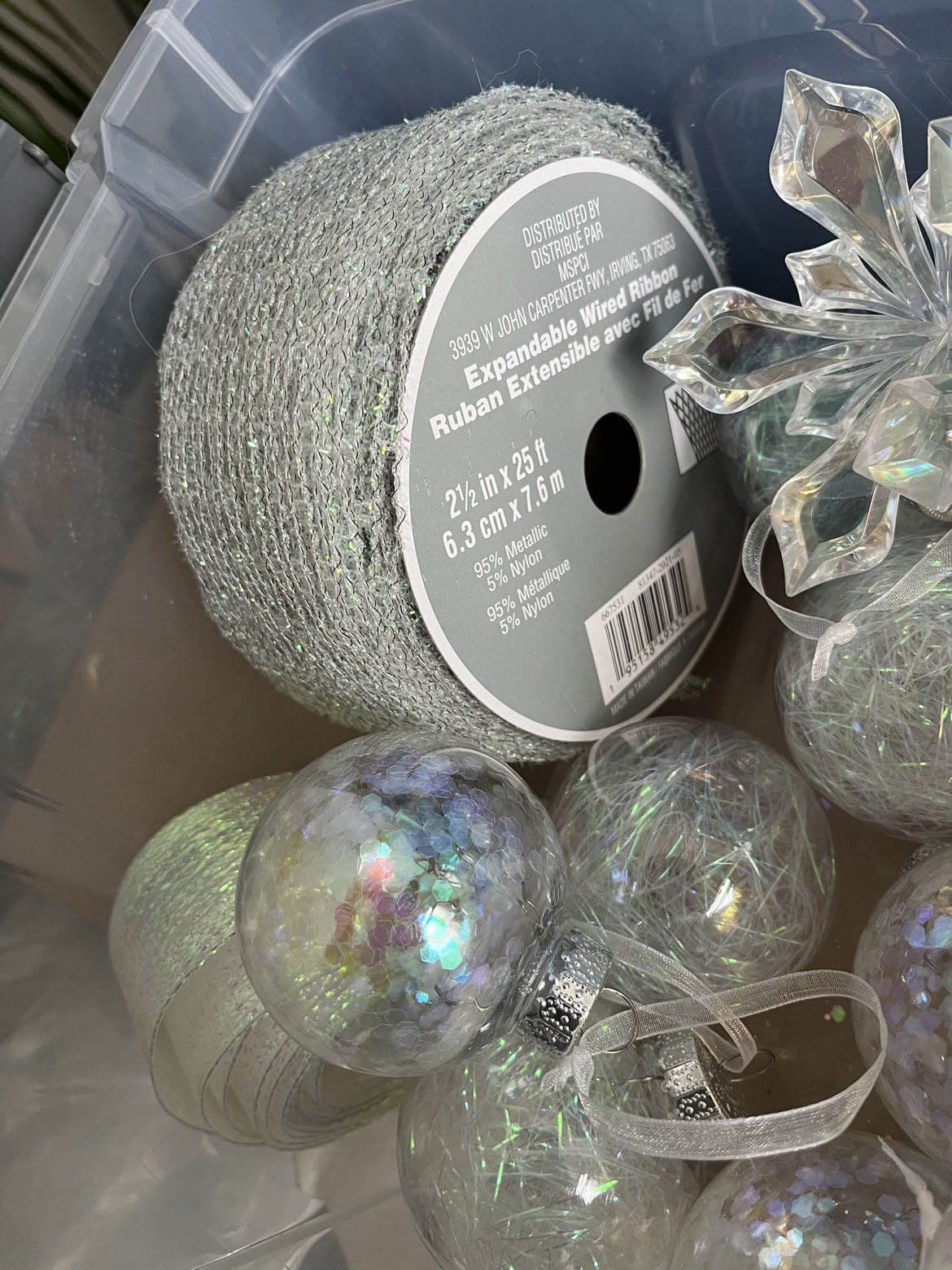 Large set of holographic Christmas tree decorations image indicator(2)