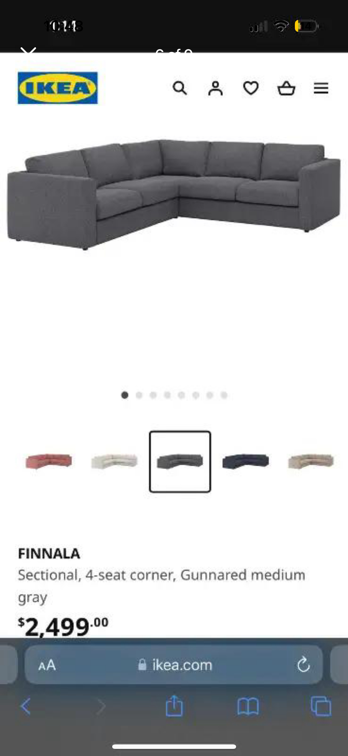 IKEA KARLSTAD SECTIONAL COUCH - photo 2