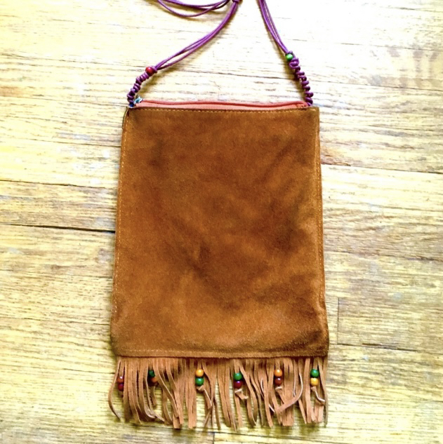 1970’s Fringe Beaded Suede Bag UNUSED excellent condition image indicator(3)