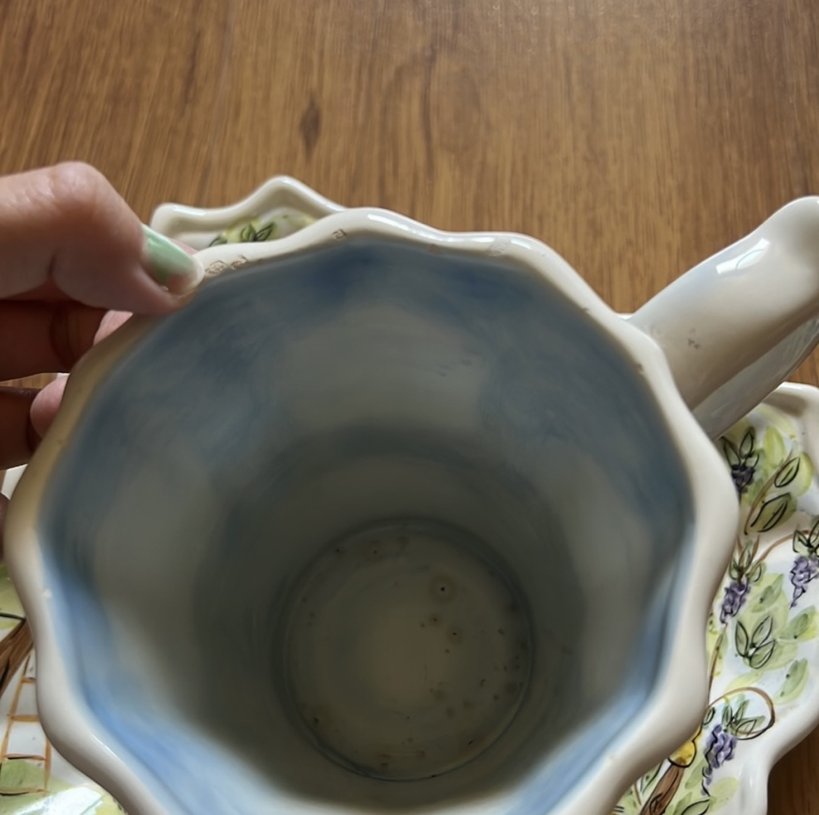 Dario Farrucci hand painted square plate & mug image indicator(3)