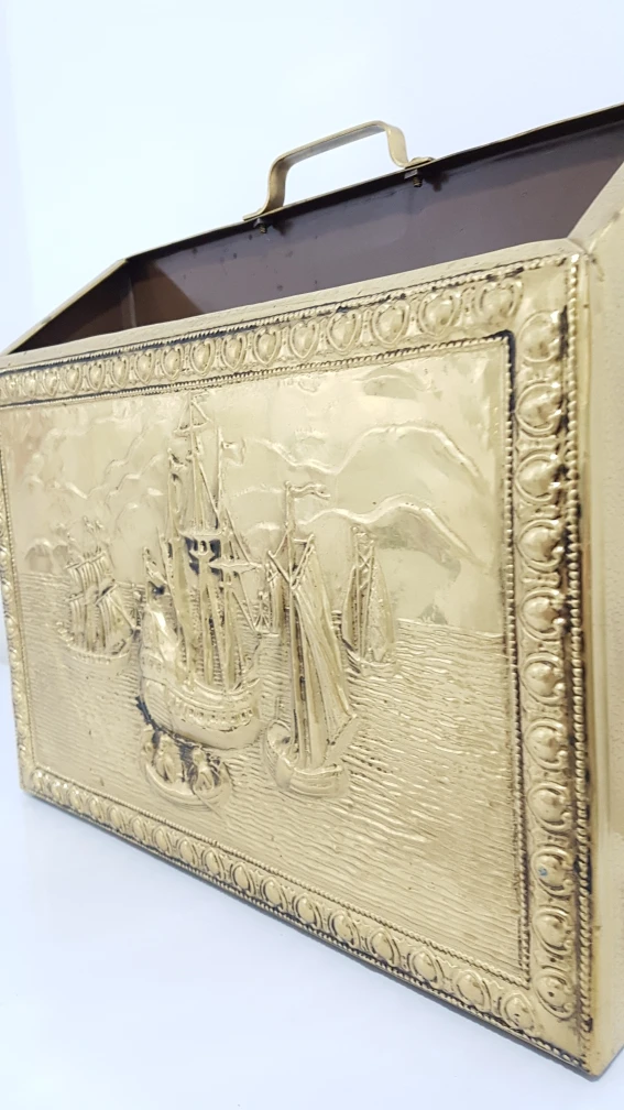 Vintage Brass Magazine Holder - photo 2