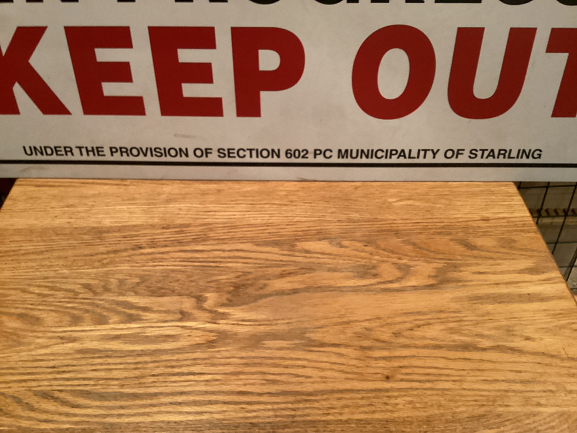 DANGER LAND CLEARING IN PROGRESS KEEP OUT TV Series sign image indicator(3)