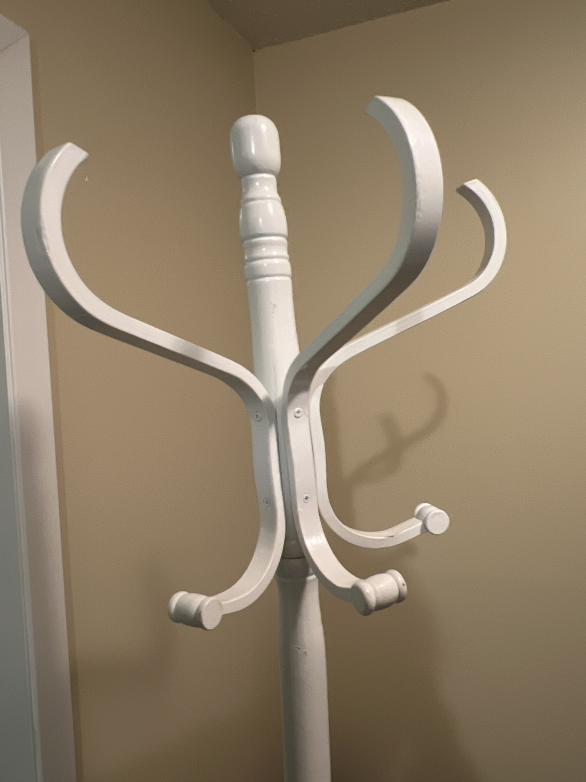 Coat rack - white wood - photo 2