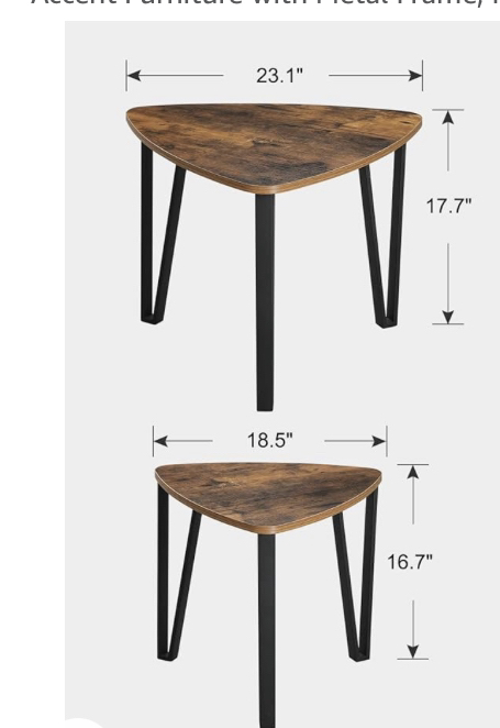 Stylish Wooden Coffee Table- 3 pieces - Rustic Brown - photo 2