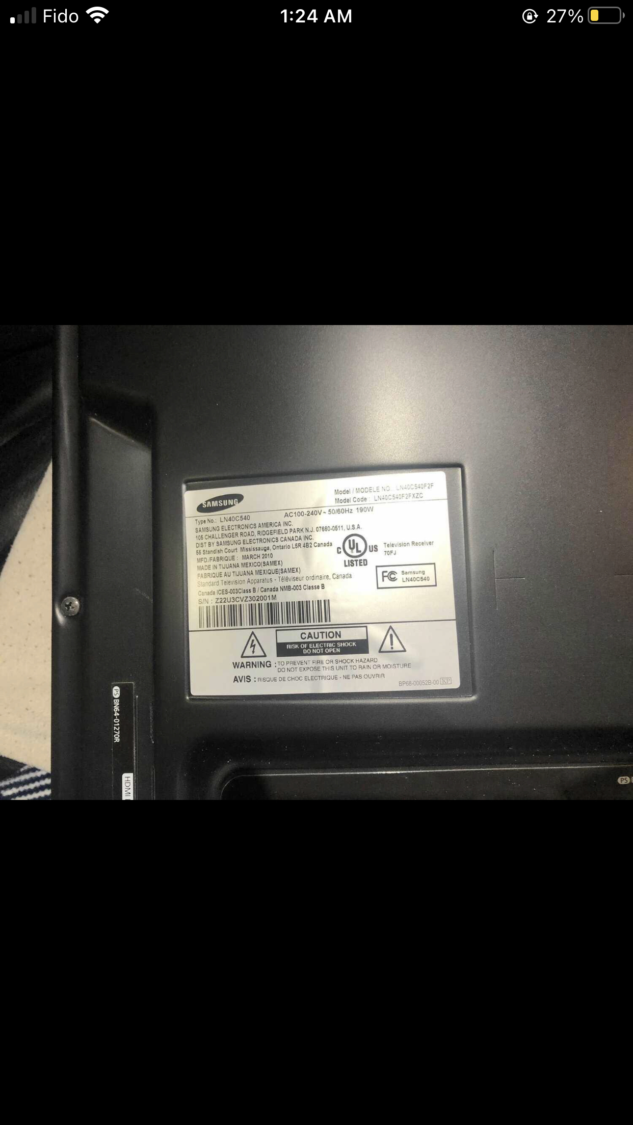 Samsung LCD TV image indicator(2)