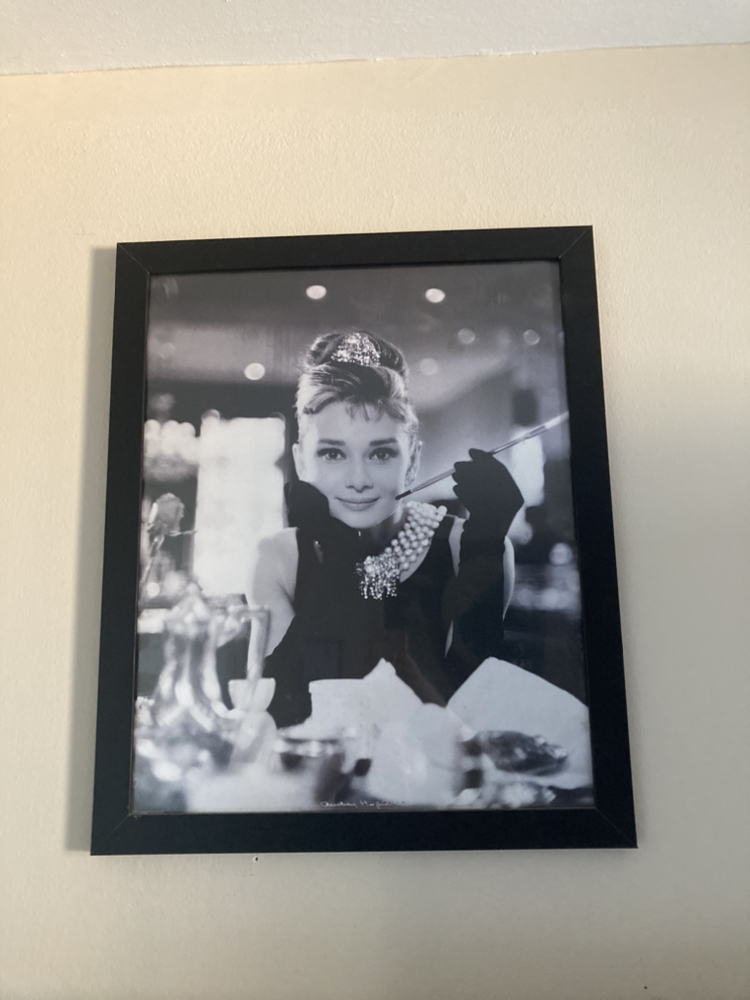 Framed Audrey Hepburn poster thumbnail