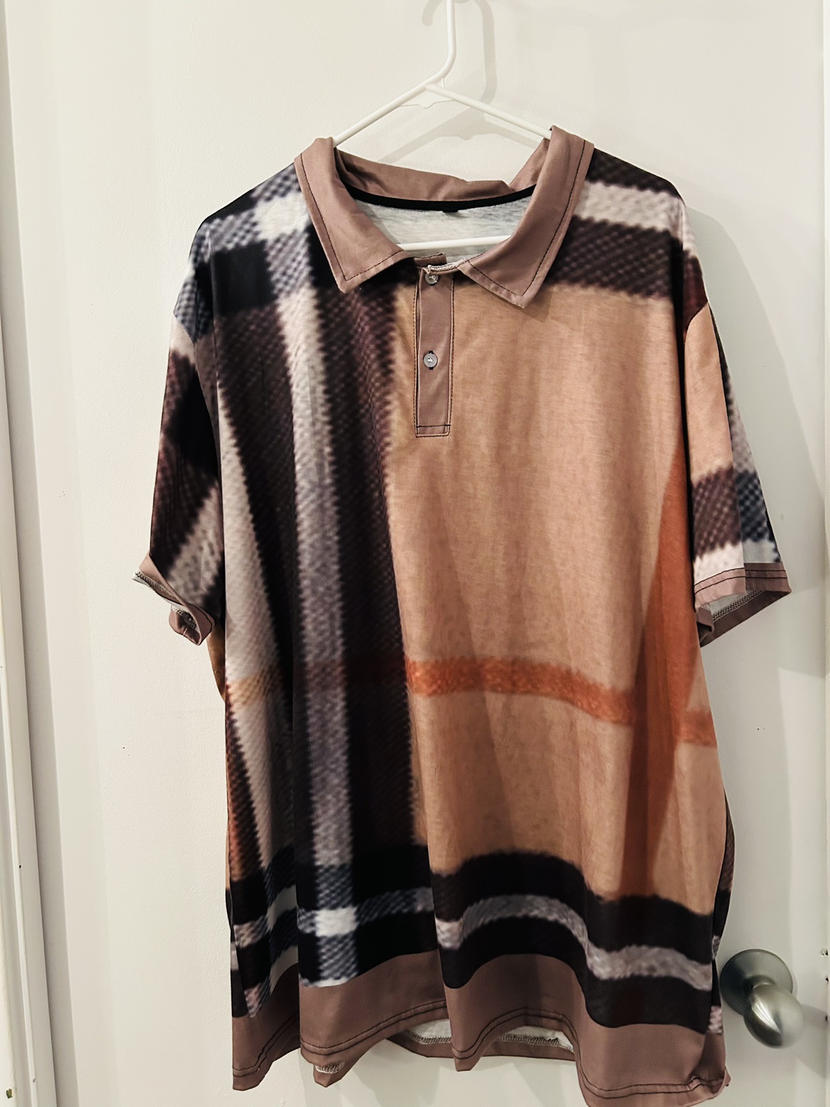 Large print Burbury polo shirt thumbnail