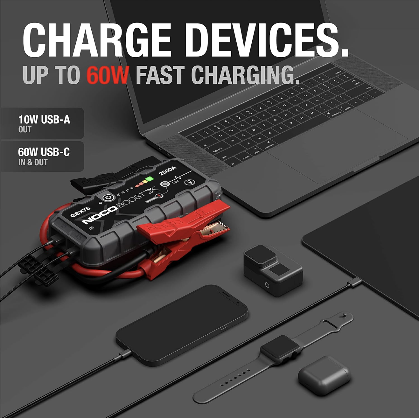 Boost X GBX75: 2500A Car Battery Booster, USB-C Jumper Cable - photo 5
