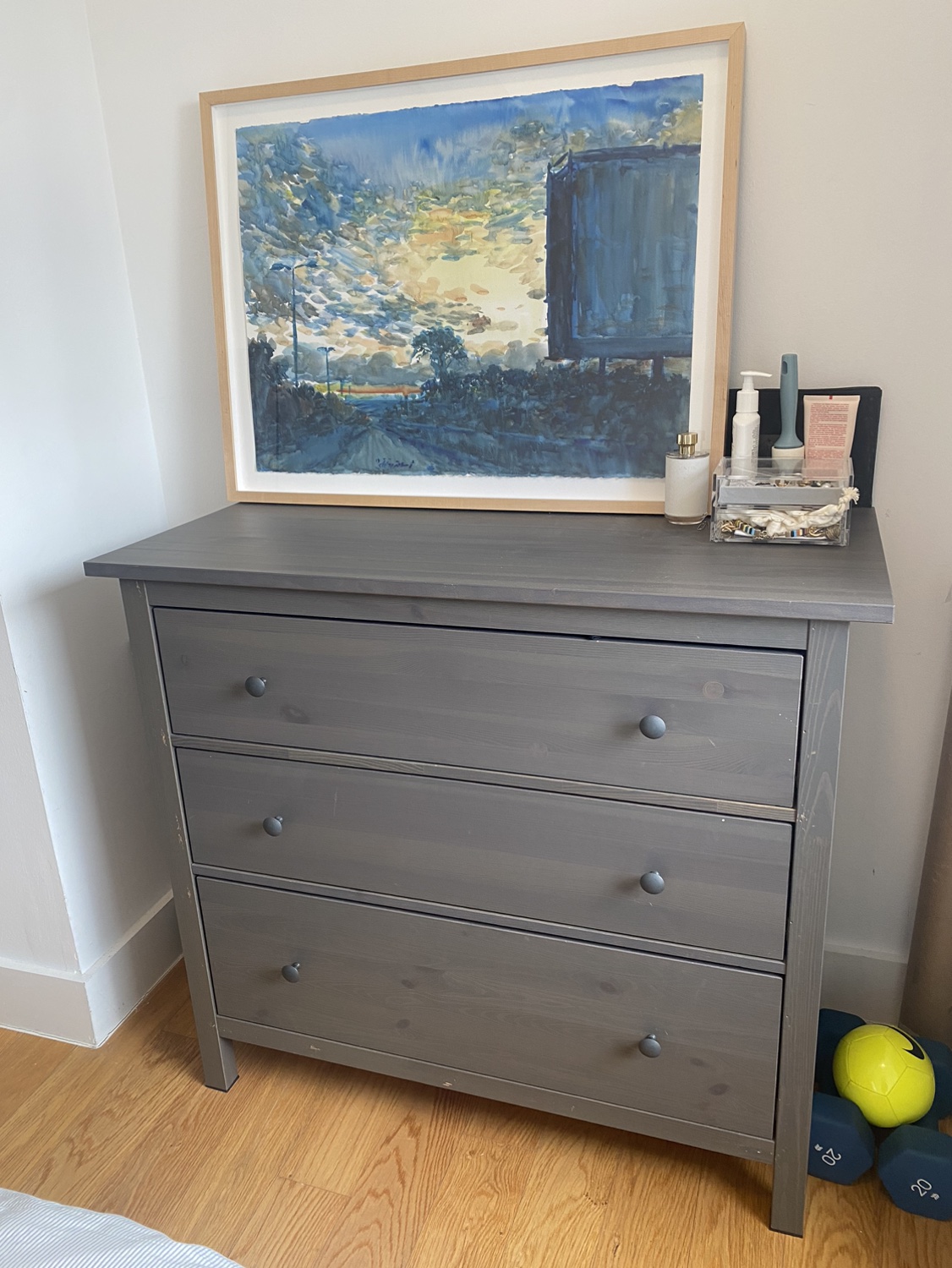 Ikea: HEMNES 3-drawer chest (dark gray) - photo 4