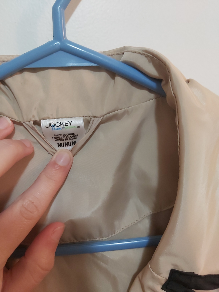 JOCKEY beige rain coat, size medium image indicator(3)