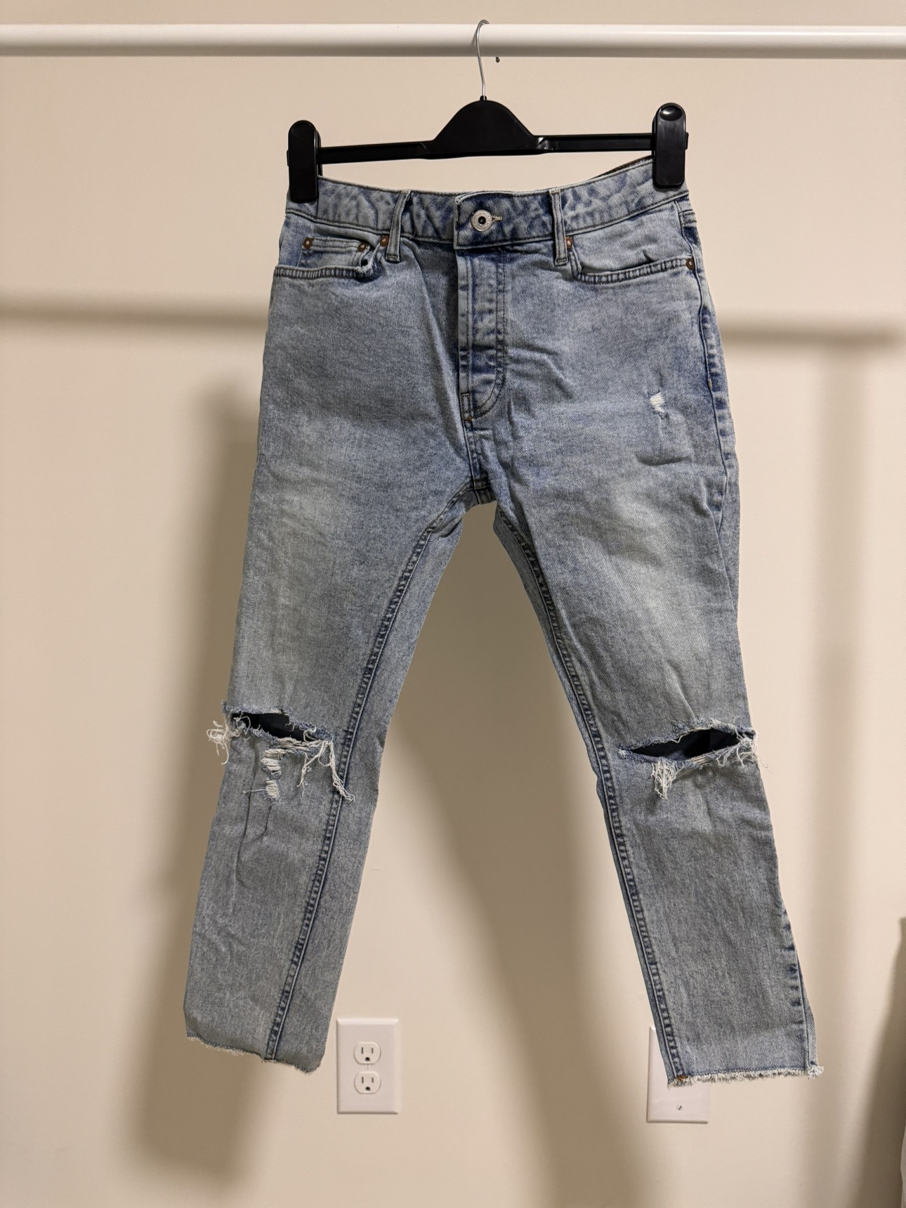 Topmen Tapered Crop Distressed Jeans