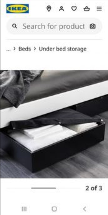 Ikea - Vardo Underbed Storage Box w/ Wheels