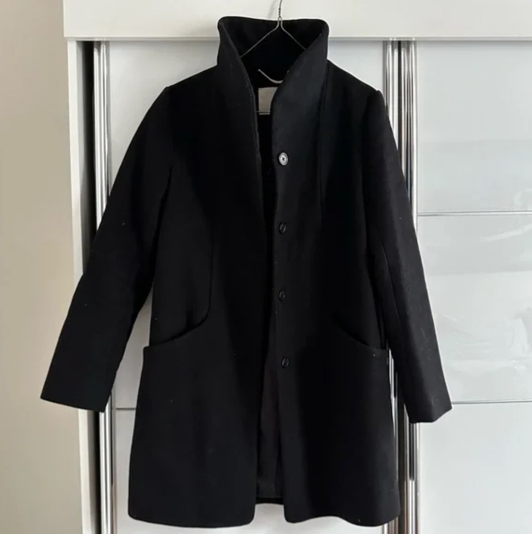 BLACK color Aritzia Wilfred The Cocoon Coat - photo 5