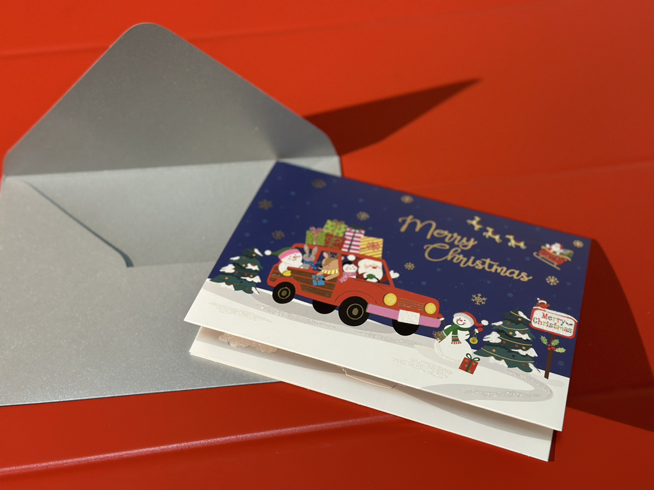 Christmas card 3D beautiful - photo 4