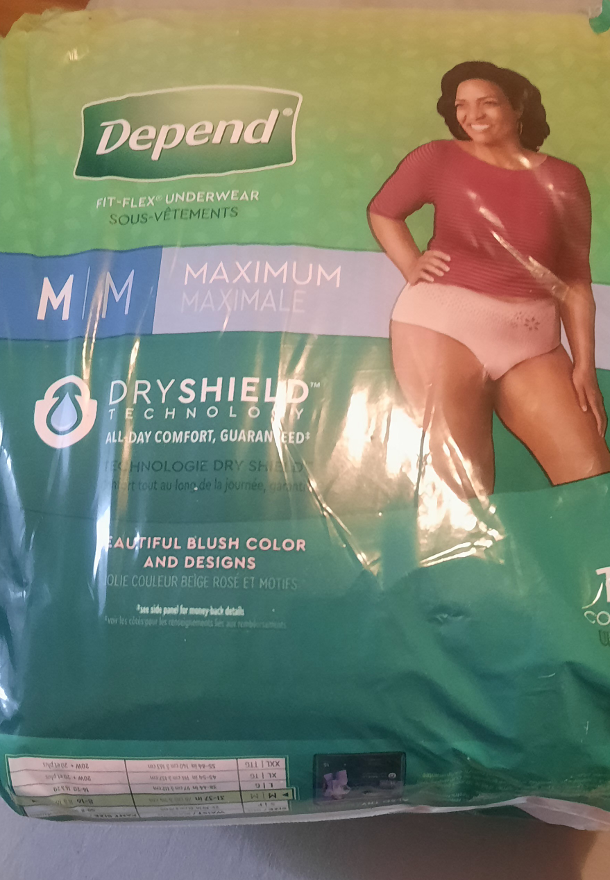 2 pks of woman's depends sold separately thumbnail
