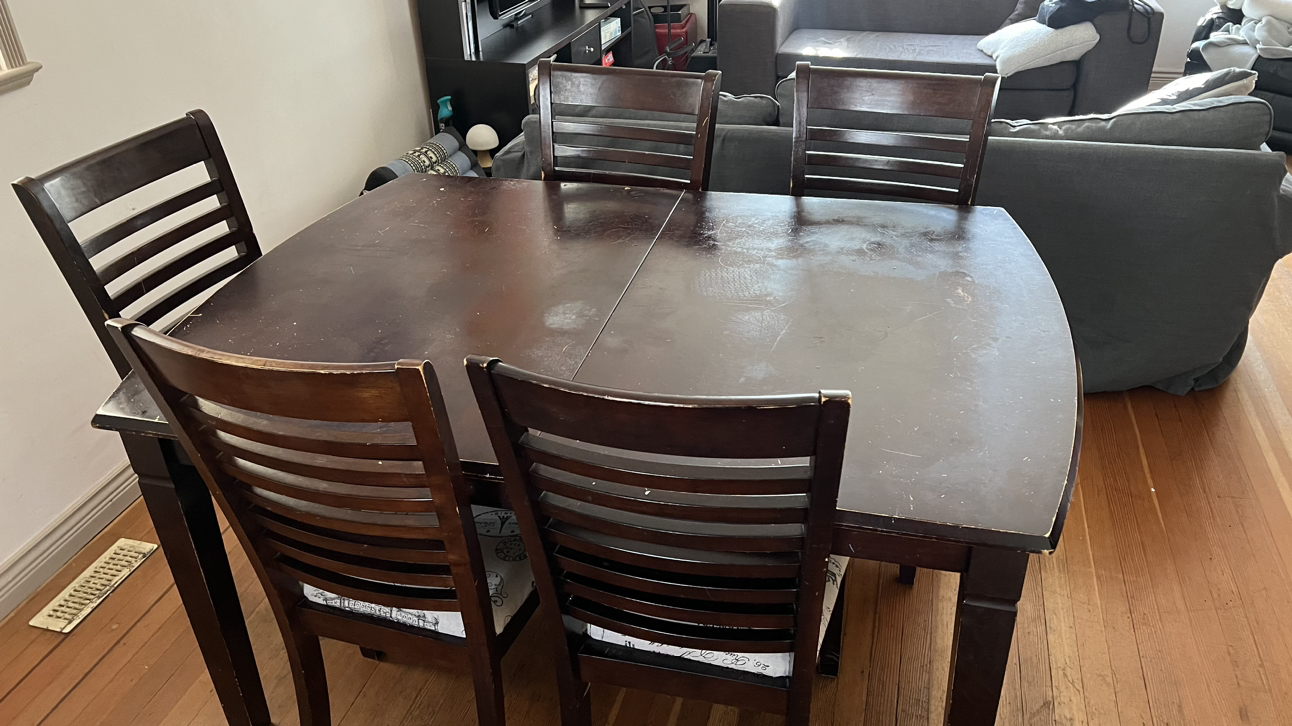 Dinning table with 6 chairs - photo 2