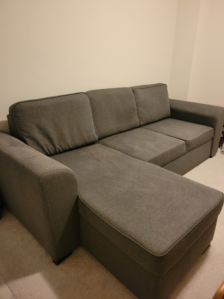 Grey L shape couch - photo 2