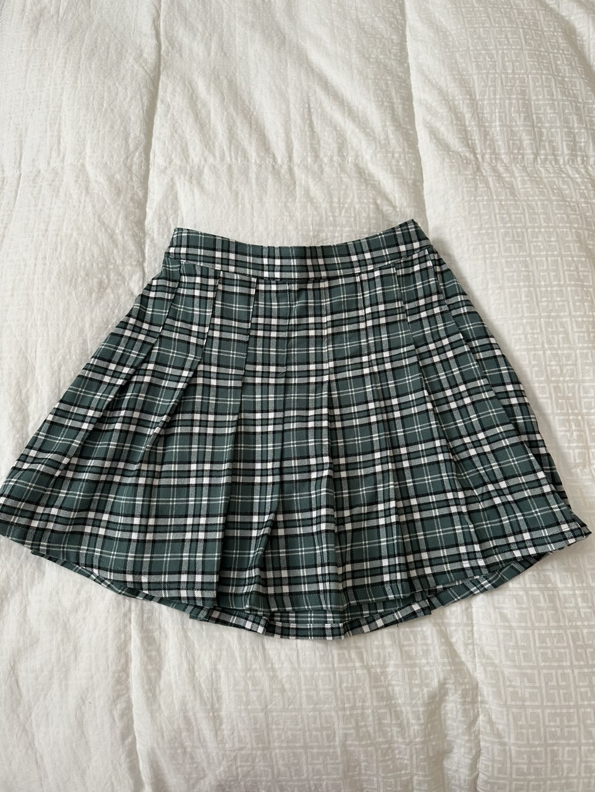 hollister green plaid skirt XS thumbnail