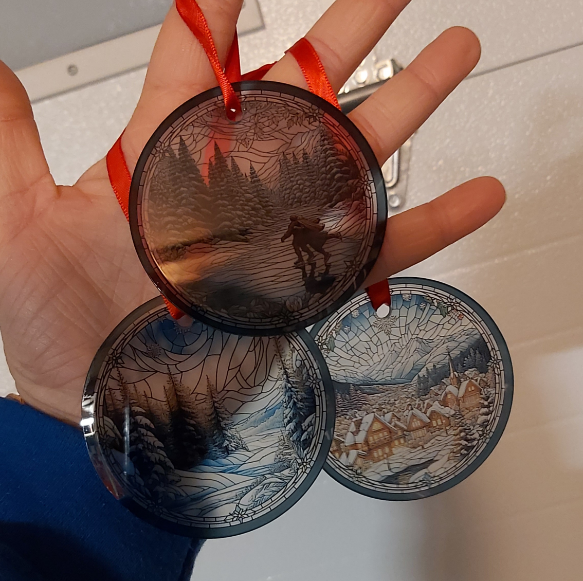 Beautiful & Durable Glass Christmas Ornaments (about 3 inches)
