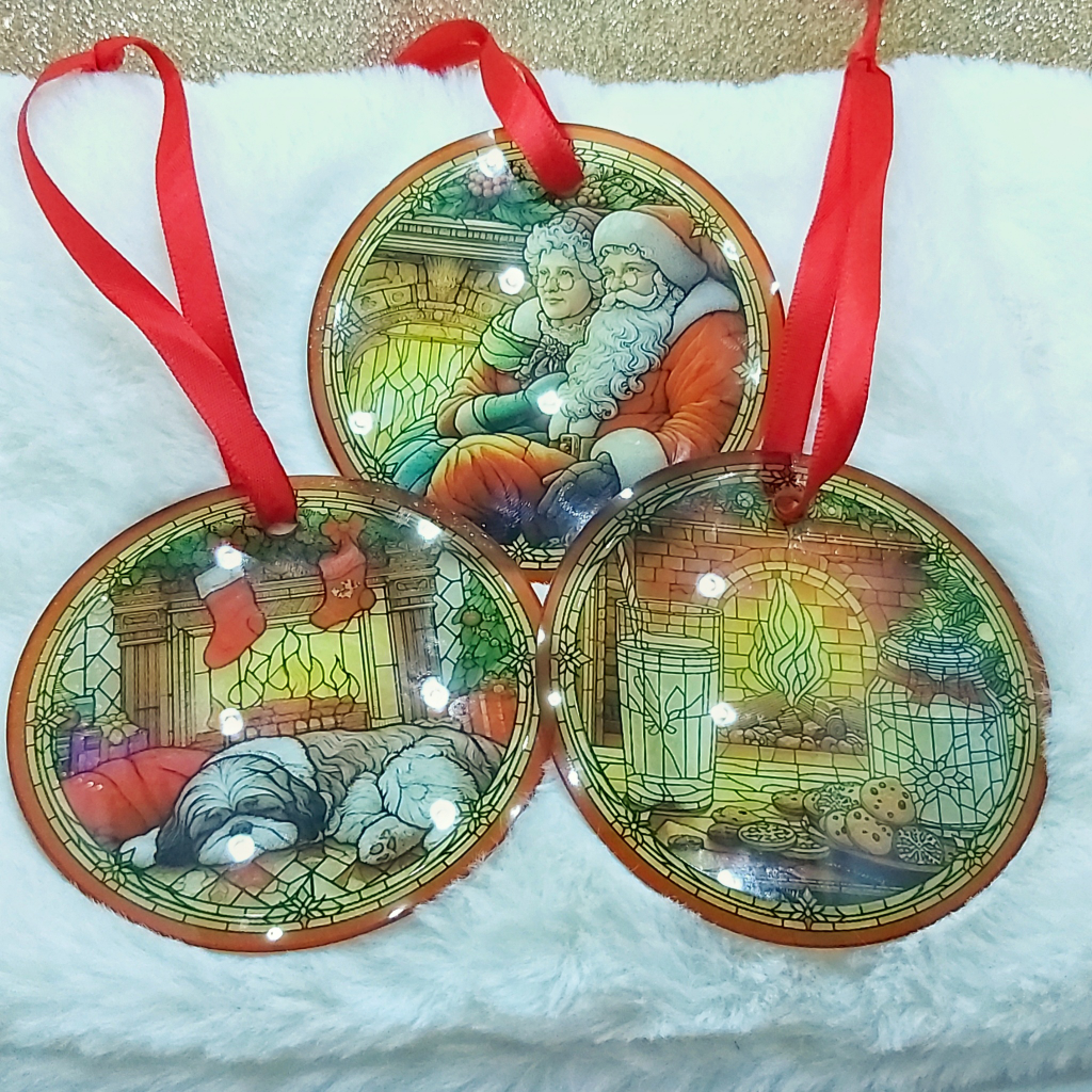 Beautiful & Durable Glass Christmas Ornaments (about 3 inches) - photo 5