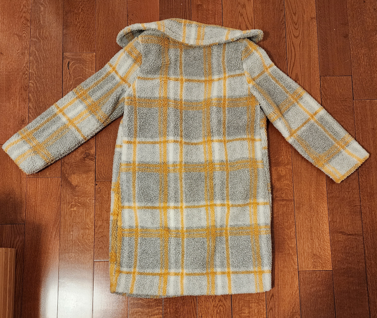 plaid teddy trench coat image indicator(7)