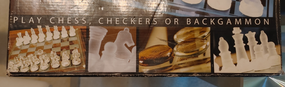 Chess, Backgammon, Checkers glass set - photo 2