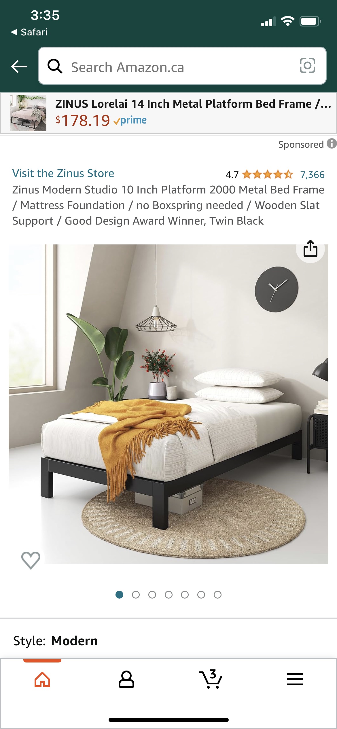 Bed frame and mattress Twin - photo 2