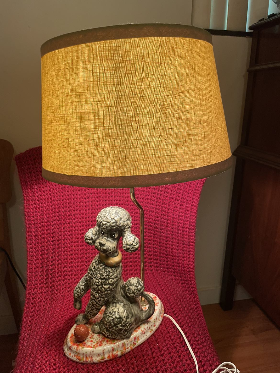 Vintage 1950-60 Poodle lamp