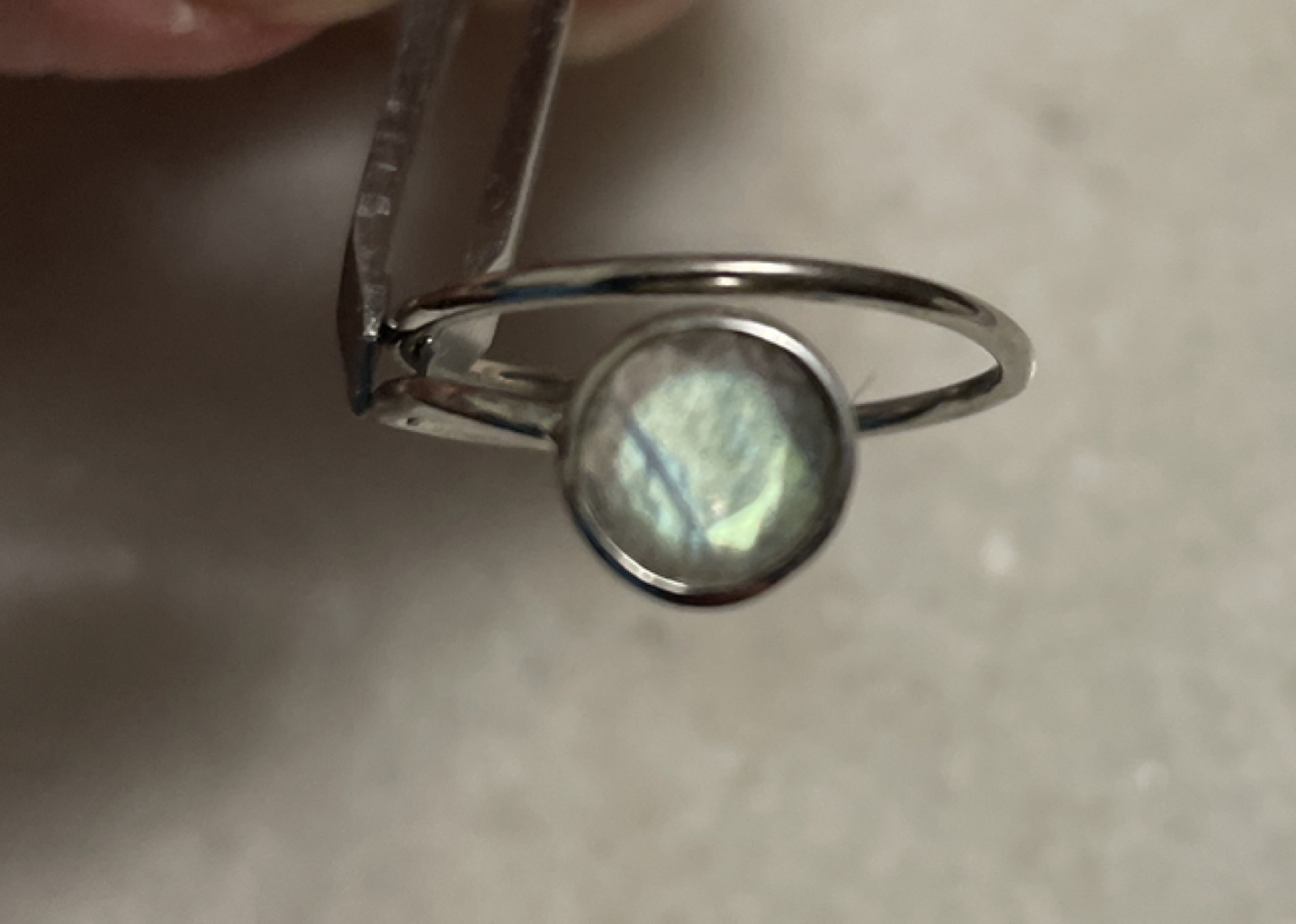 925 sterling silver Labradorite Semi Precious stone Ring 🎁