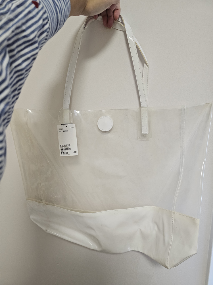 Clear tote bag #freecycle