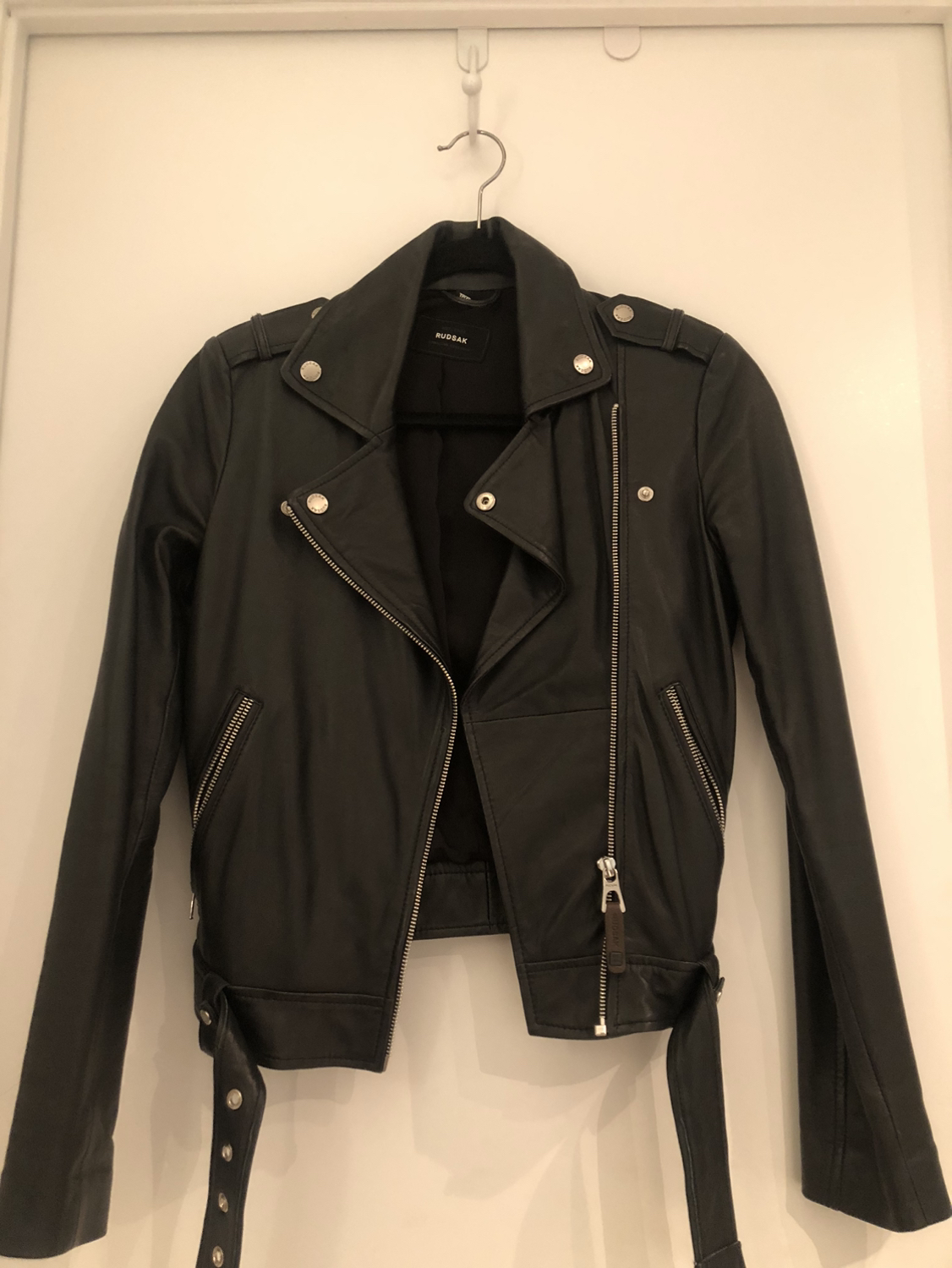 RUDSAK BLACK XS LEATHER JACKET