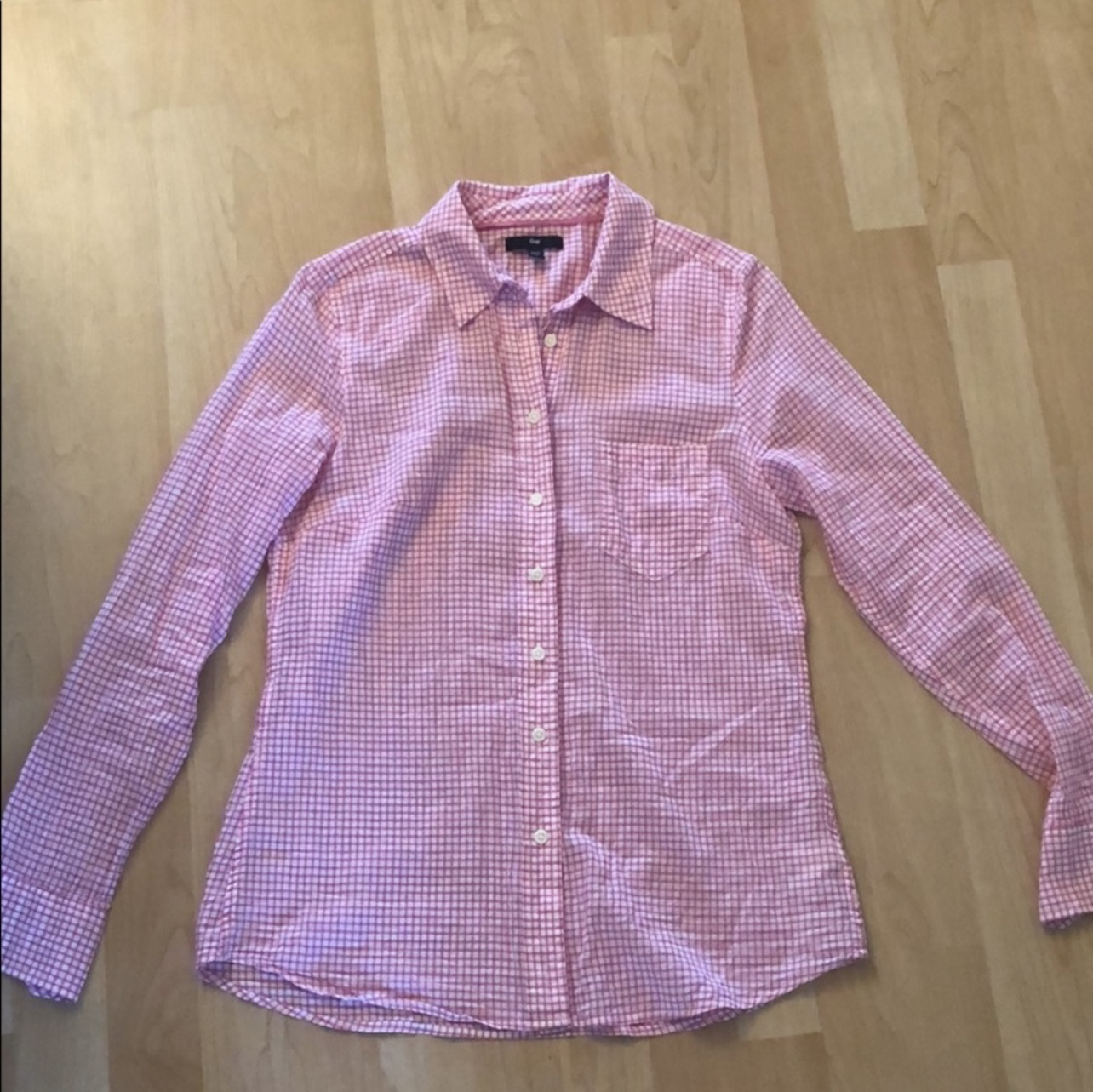 New Gap pink plaid shirt size xs image indicator(2)