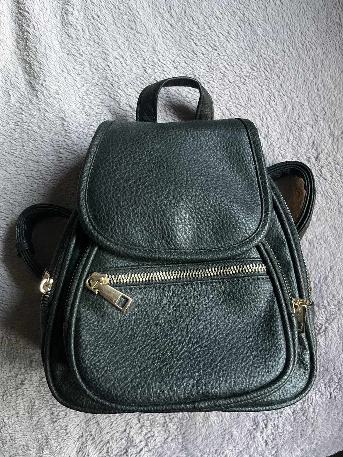 Vegan Leather Mini Backpack